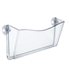 Azar Displays Clear Plastic Wall Mount File Holder with Suction Cups, 4-Pack 250055